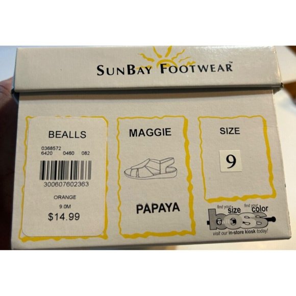 Women's Sunbay Footwear Sandals Size 9 Maggie Papaya Strappy - Picture 10 of 10